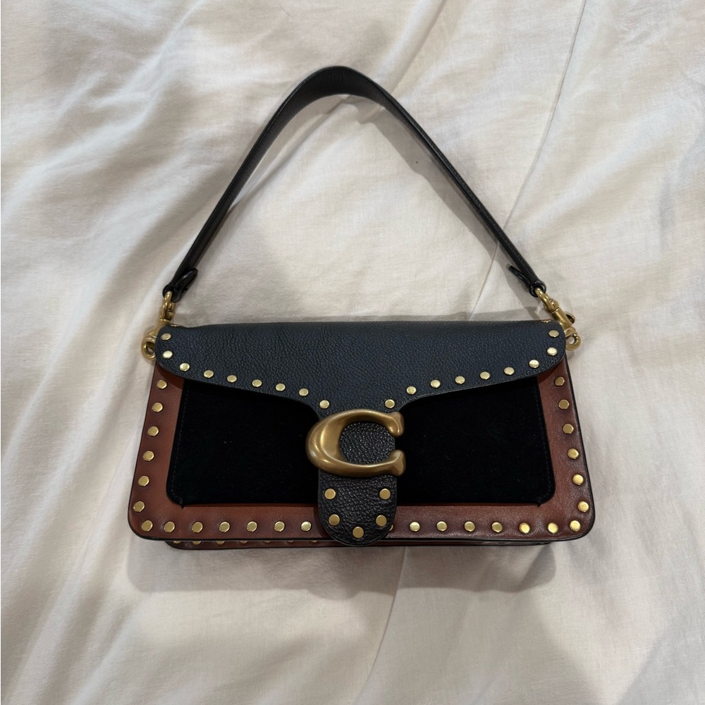 Coach Black and Brown Studded Women's Bag